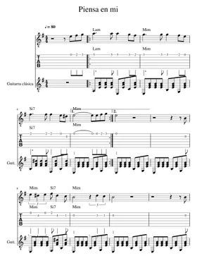 Free Piensa En Mí by Agustín Lara sheet music | Download PDF or print on  Musescore.com