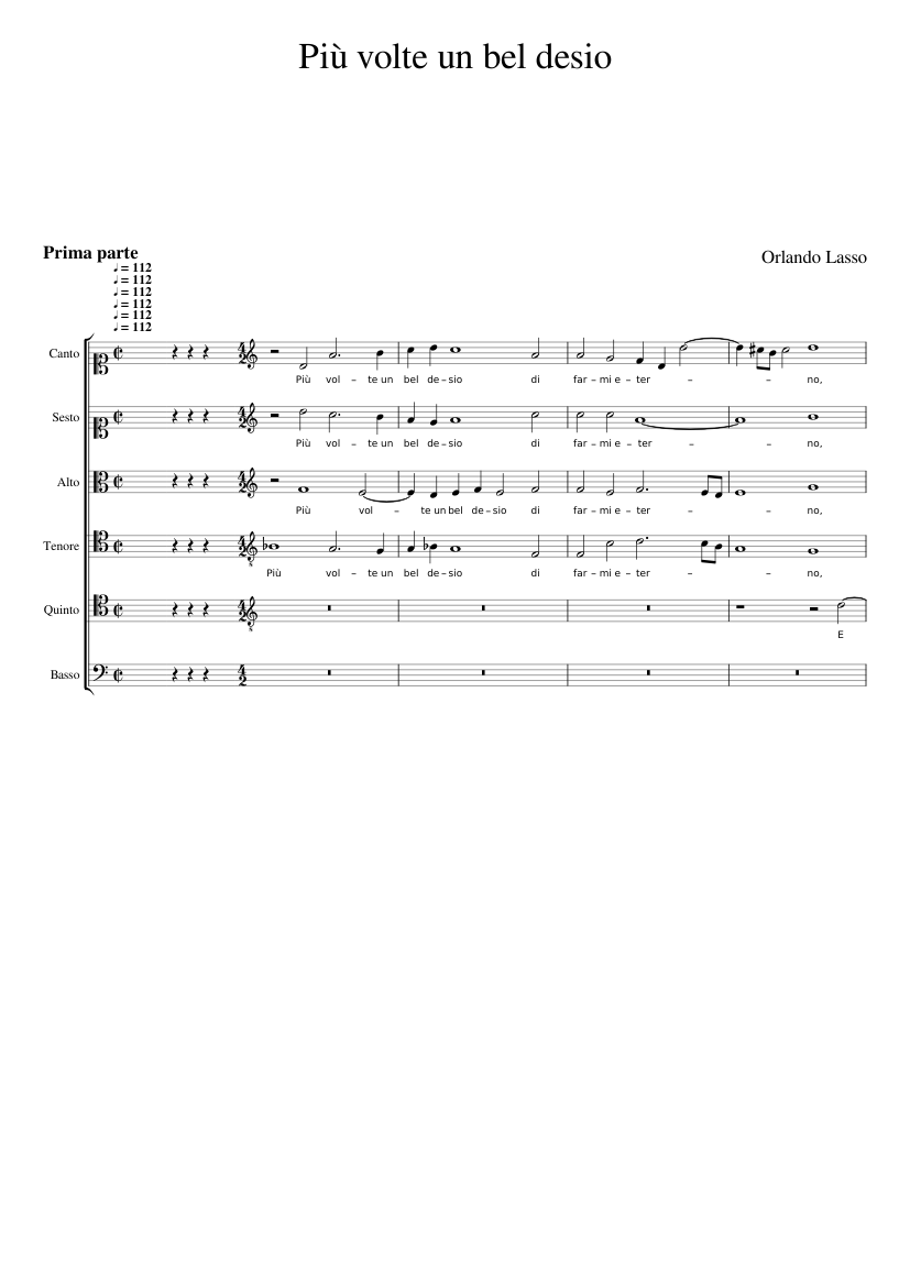 Più volte un bel desio