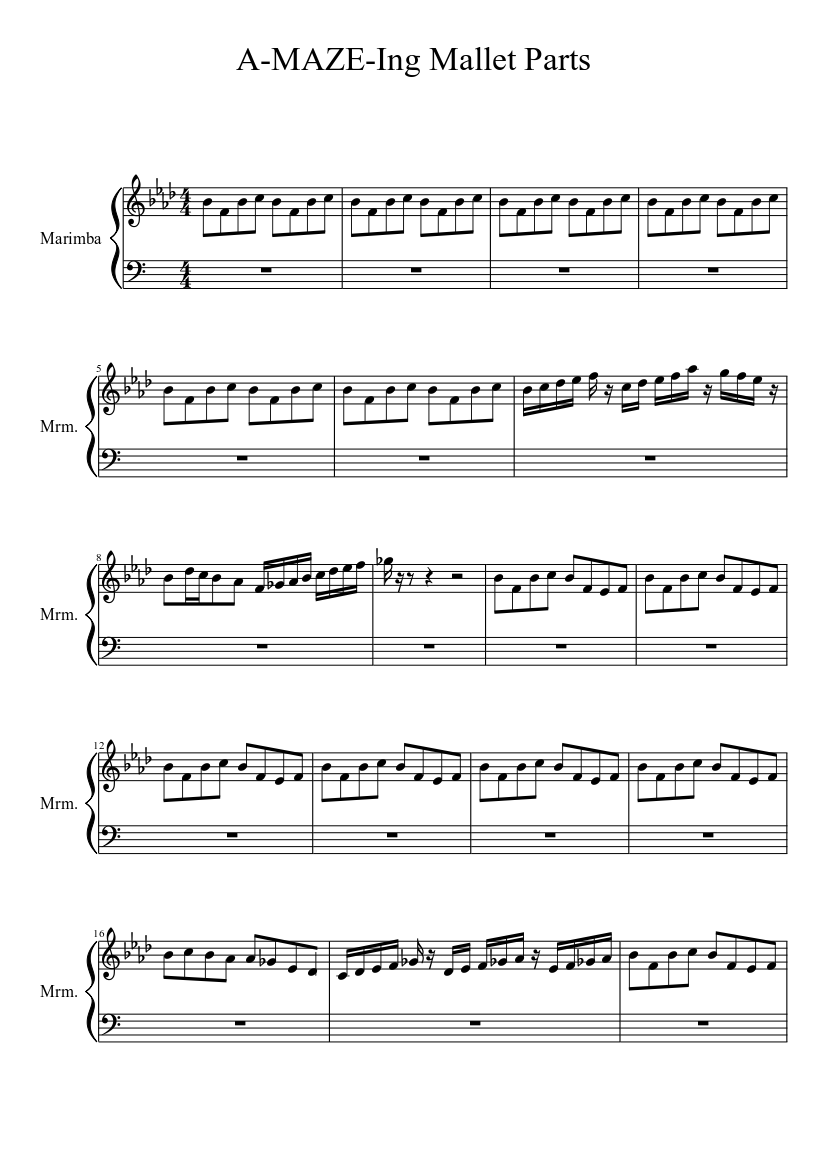 Short Mallet Solos Partitura per aShort Mallet Solos Partitura per a  