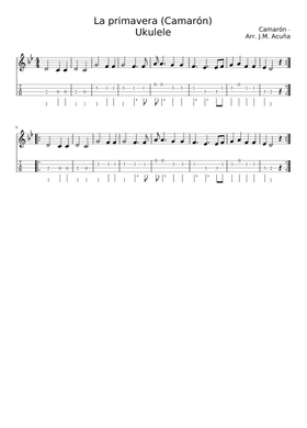 Free La Primavera (Rumba) by Camarón de la Isla sheet music | Download PDF  or print on Musescore.com