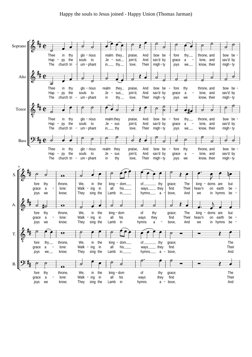 Happy the souls to Jesus joined