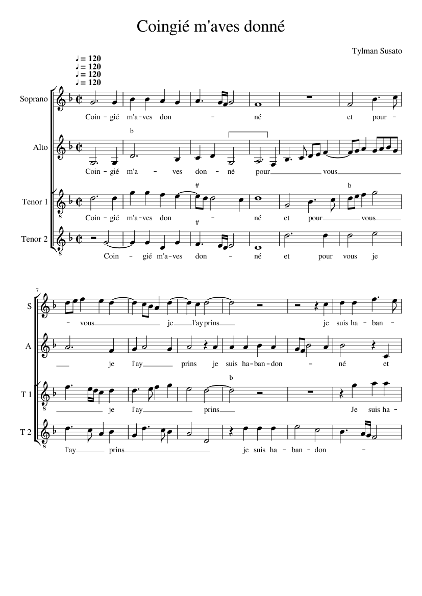 Coingié m'aves donné