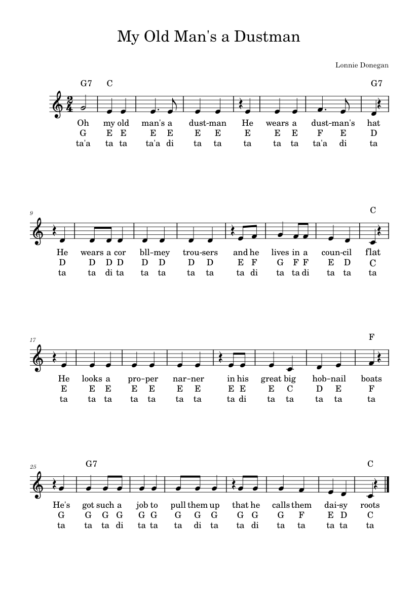 My Old Man's A Dustman Lonnie Donegan My Old Man's
