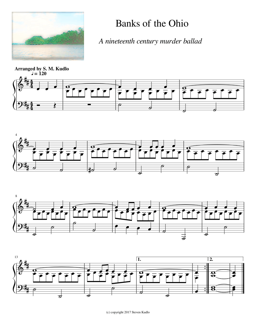 Banks of the Ohio Sheet music for Piano (Solo) - Musescore.com