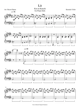 Kimi no Na wa - Sparkle (Theishter 2016) Sheet music for Piano (Solo)