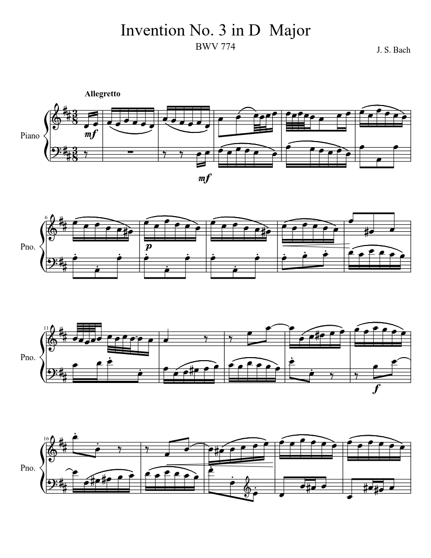 Invention in F major BWV 779