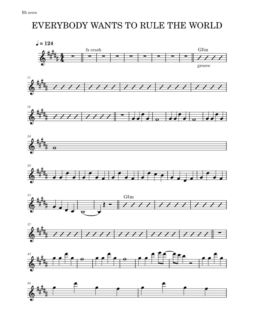 Tears For Fears - Woman In Chains - Sheet Music For Alto Saxophone