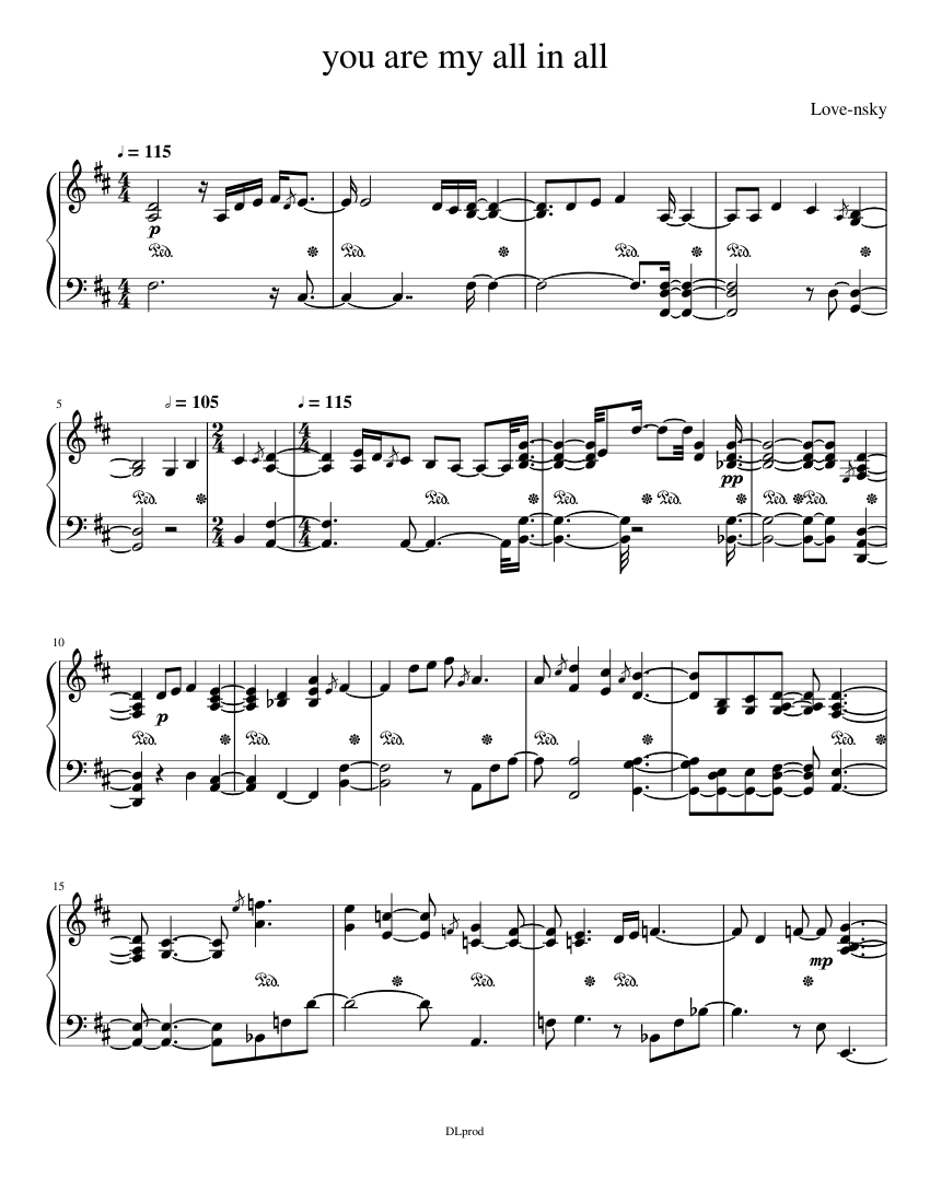 you are my all in all Sheet music for Piano (Solo) | Musescore.com