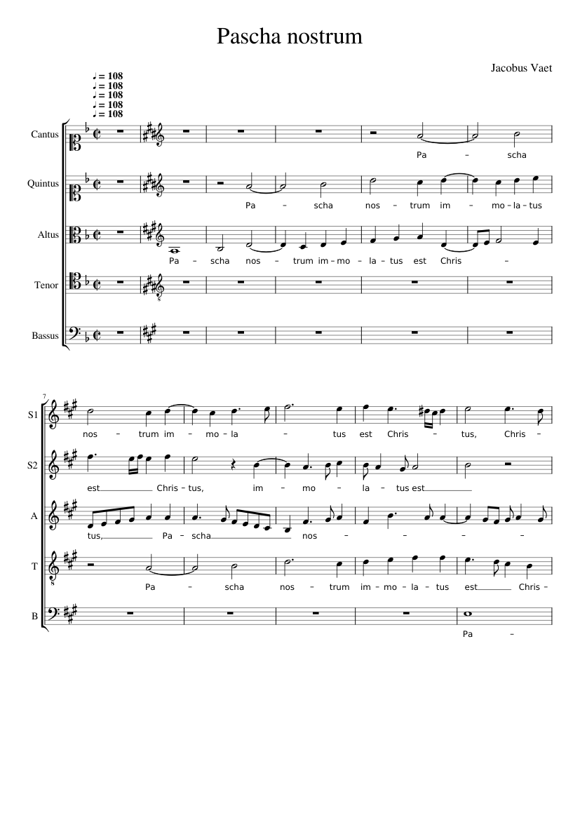 Pascha nostrum immolatus est Christus