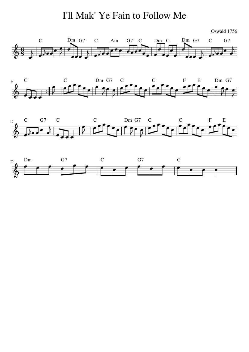 I'll Mak' Ye Fain to Follow Me