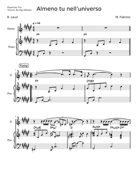 Free Mia Martini sheet music | Download PDF or print on Musescore.com