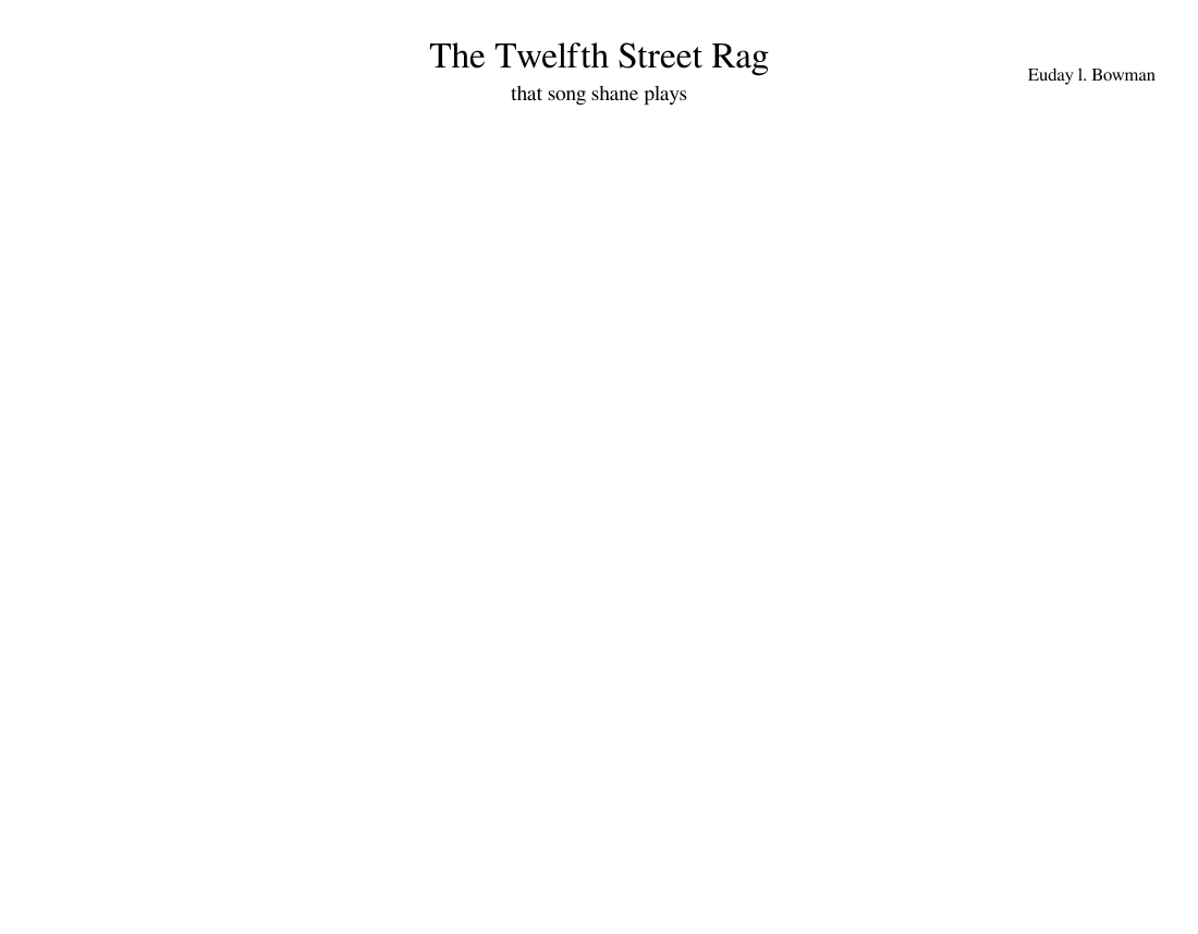 12th Street Rag