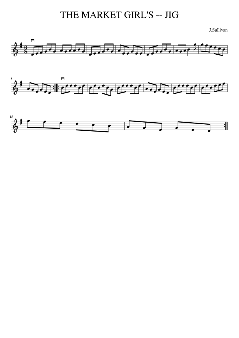 THE MARKET GIRL'S -- JIG