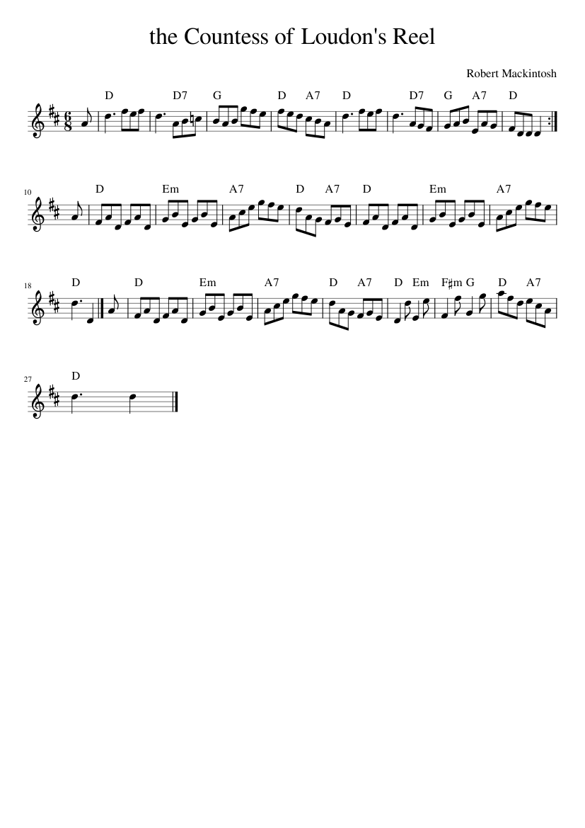 the Countess of Loudon's Reel