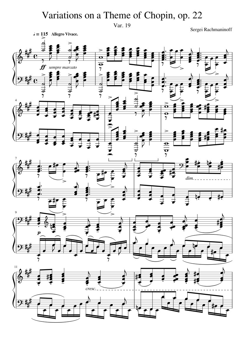 Variations on a Theme of Chopin Op.22