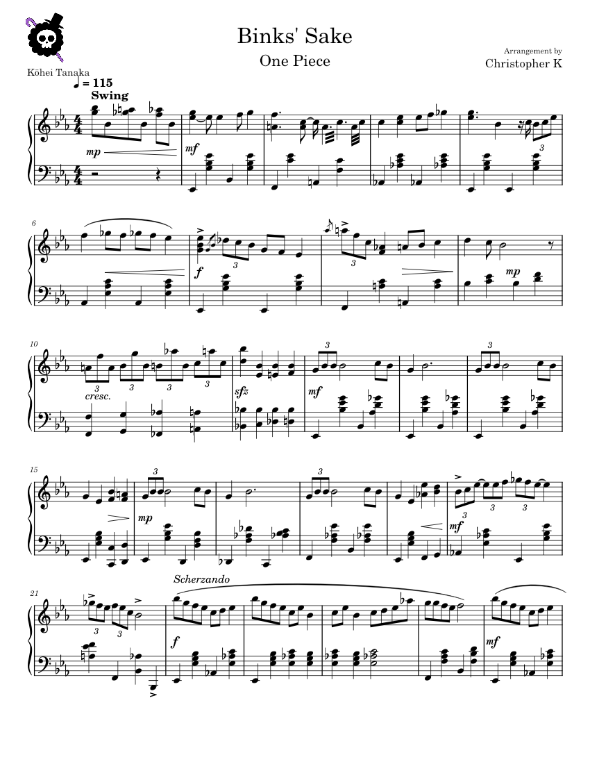 Binks' Sake Sheet music for Piano (Solo) | Musescore.com