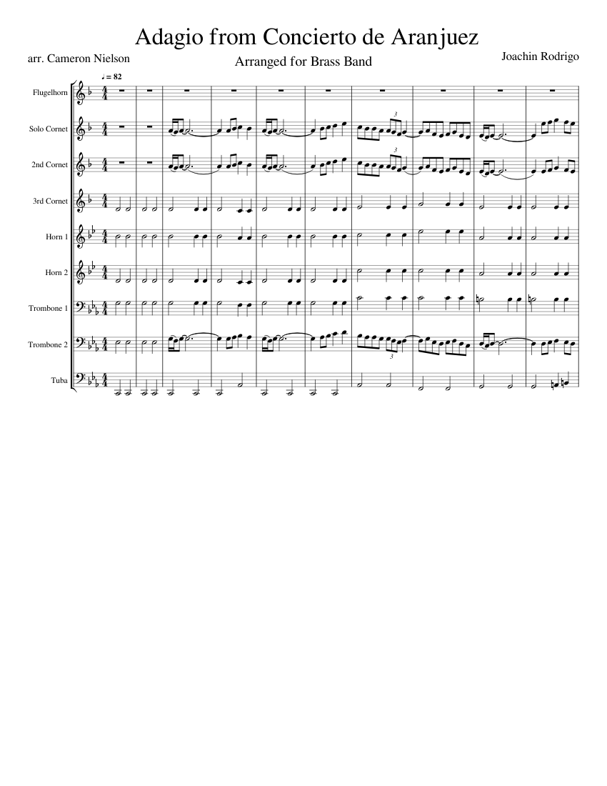 Adagio from Concierto de Aranjuez Sheet music for Trombone,