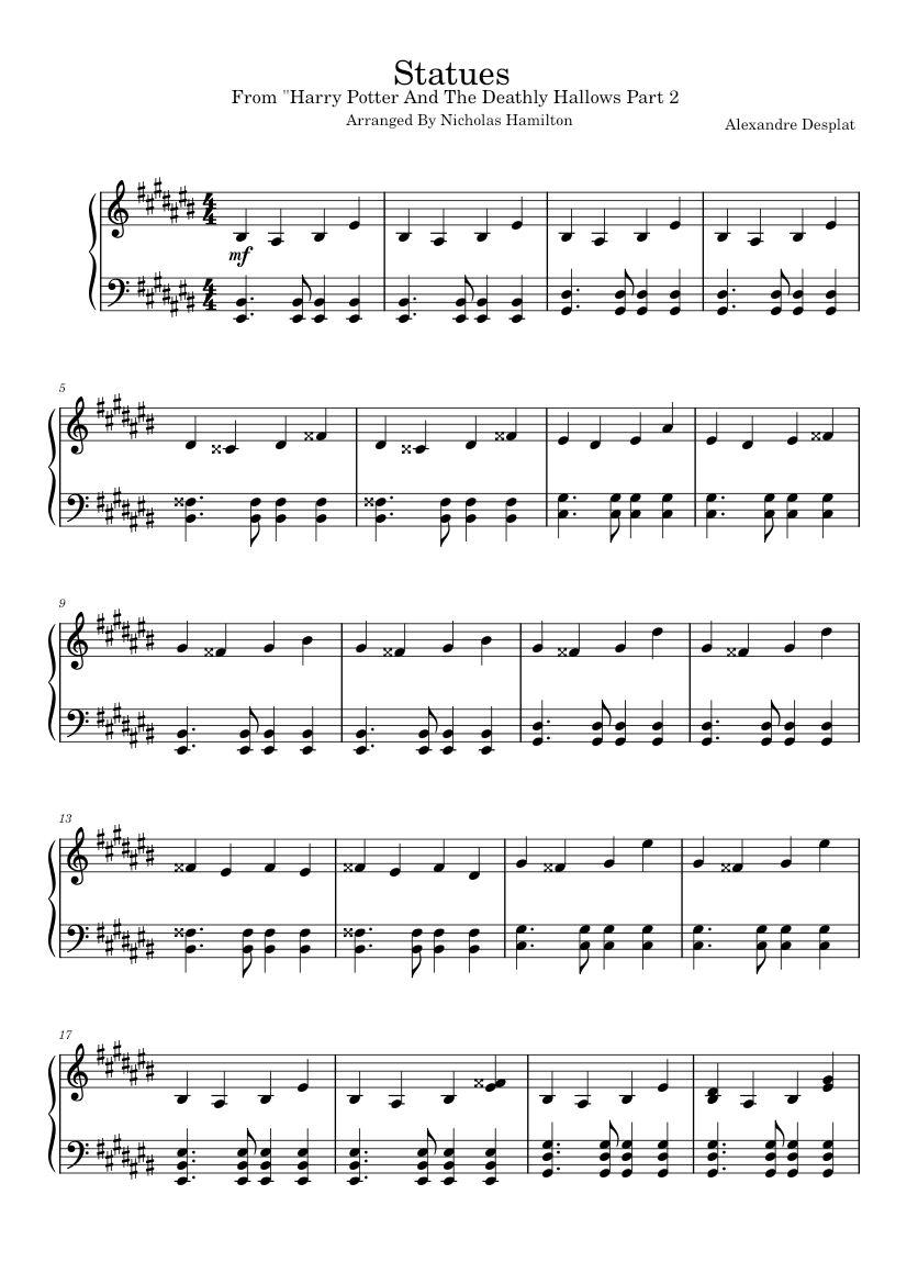 Statues Sheet music for Piano (Solo) | Musescore.com