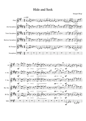Hide and Seek - Imogen Heap SATBB A Capella Sheet music for Piano (SATB)  Easy