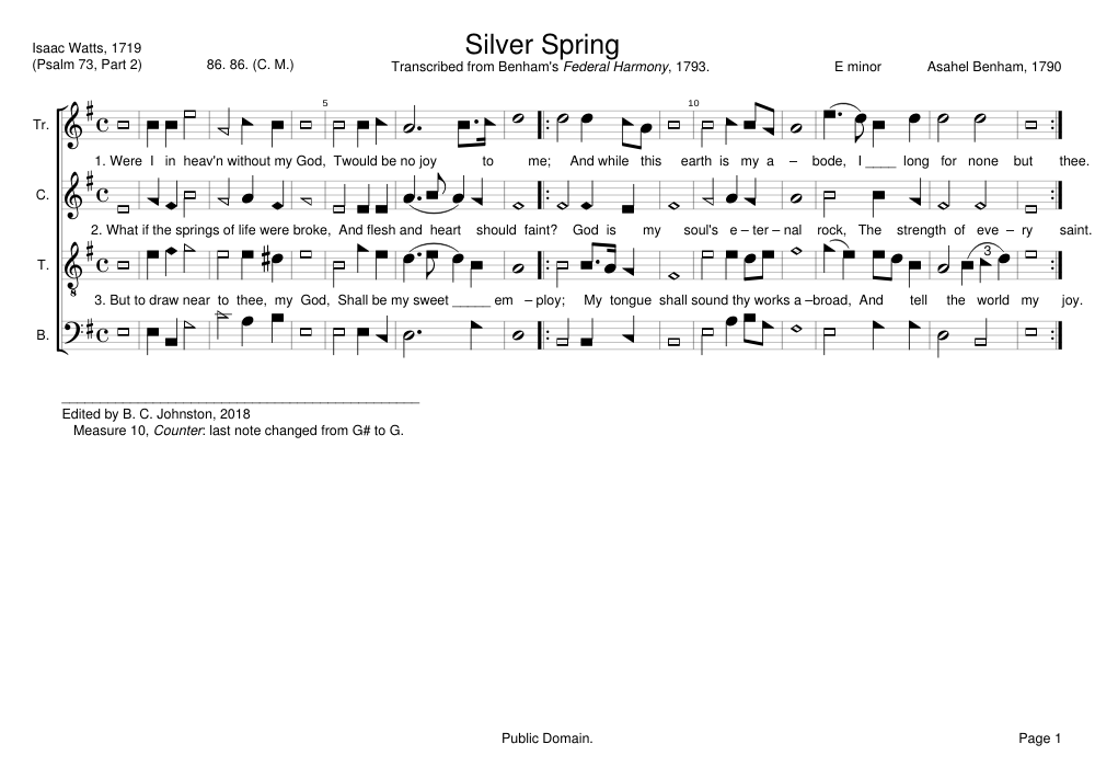 Silver Spring - Asahel Benham