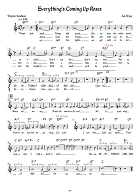 Everything's Coming Up Roses by Angela Lansbury, Count Basie, Ethel Merman,  Gypsy Musical free sheet music | Download PDF or print on Musescore.com