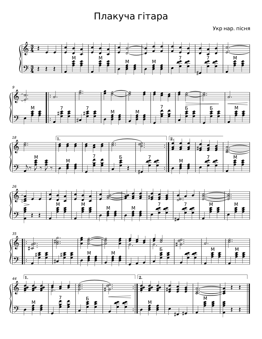 Ой хто хто миколая любить акорди гітара