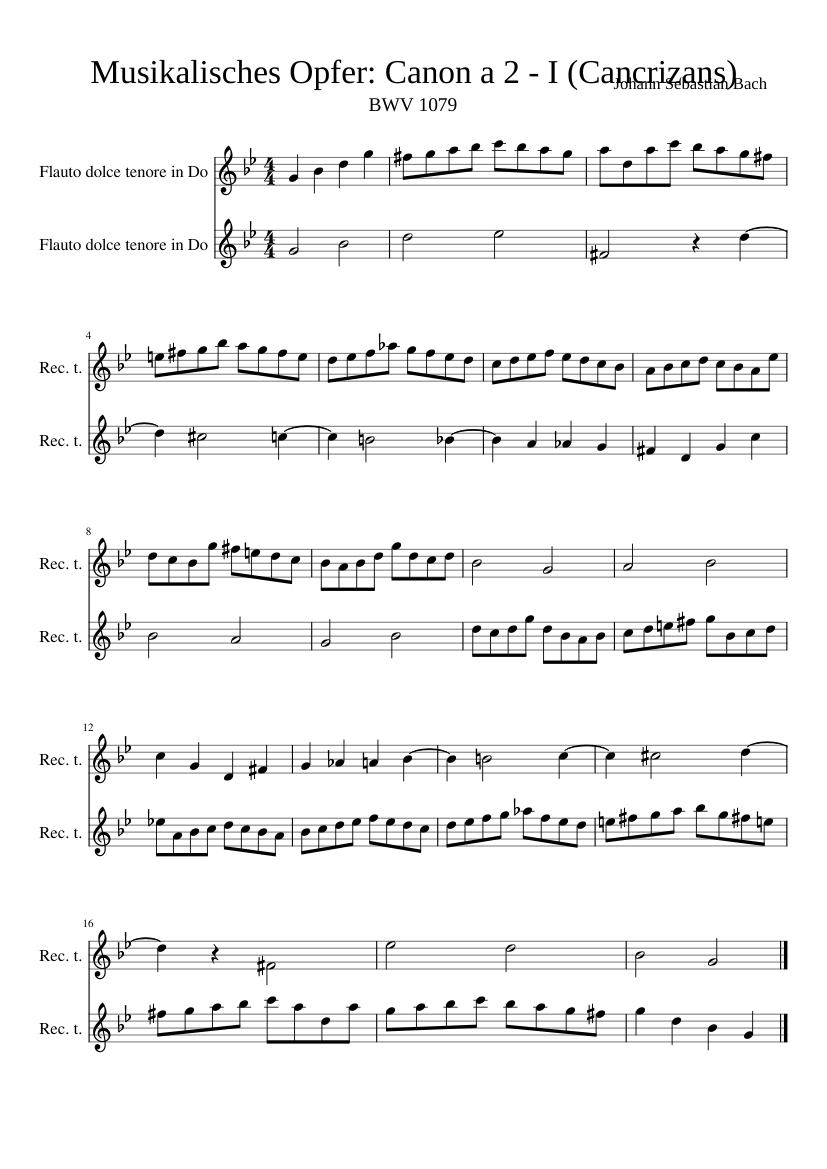 Musikalisches Opfer BWV 1079