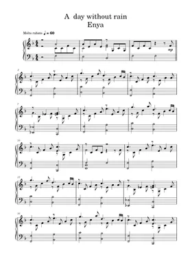 Free A Day Without Rain by Enya sheet music | Download PDF or