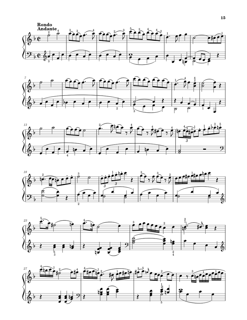 Sonata No. 15, 3rd Movement K. 533 Sheet music for Piano (Solo) |  Musescore.com