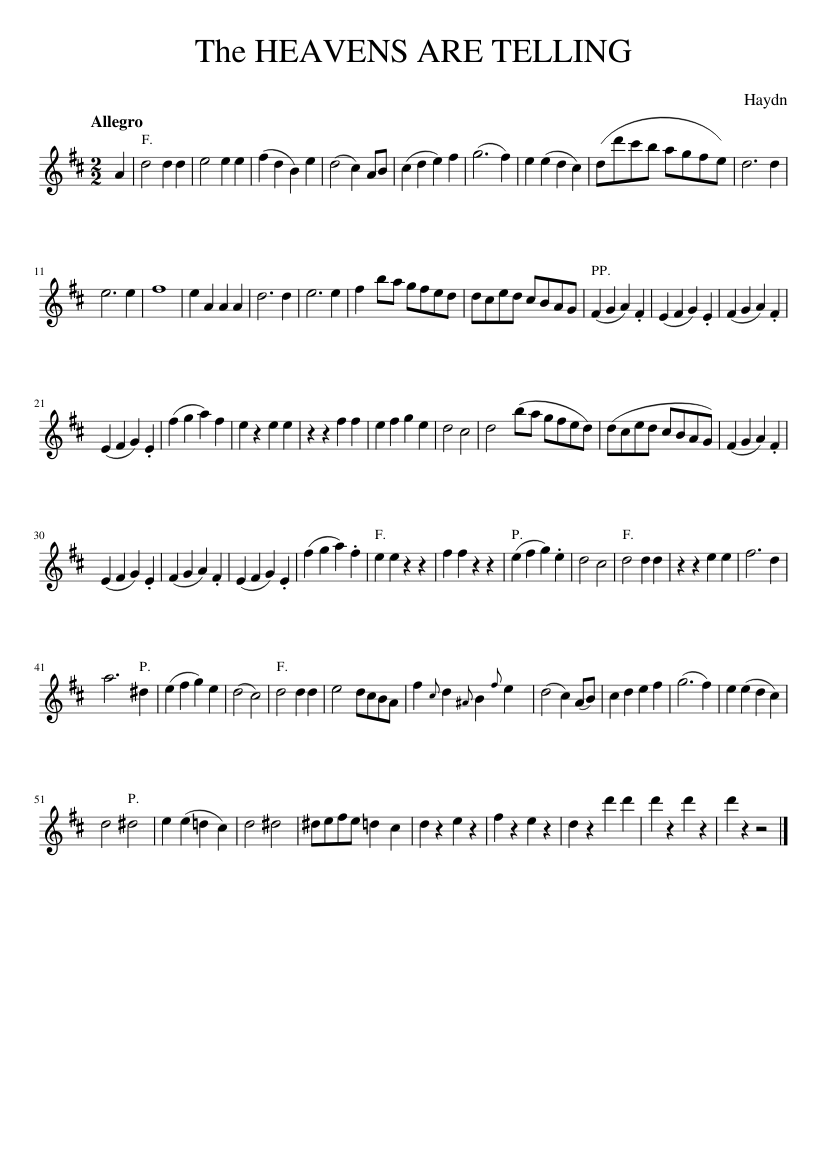 the HEAVENS ARE TELLING