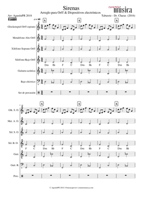 Free sirenas by Taburete sheet music | Download PDF or print on  Musescore.com