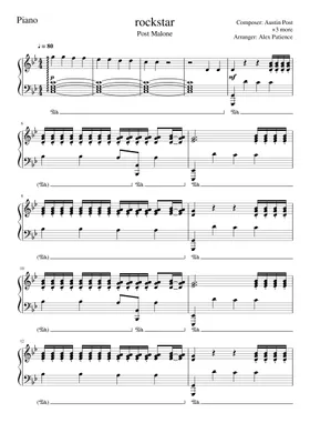 Free Rockstar by Post Malone sheet music | Download PDF or print on  Musescore.com