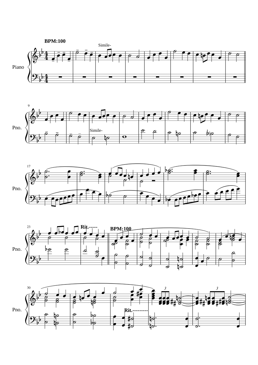 Final Fantasy IV Prologue Sheet Music for Piano (Solo) | MuseScore.com