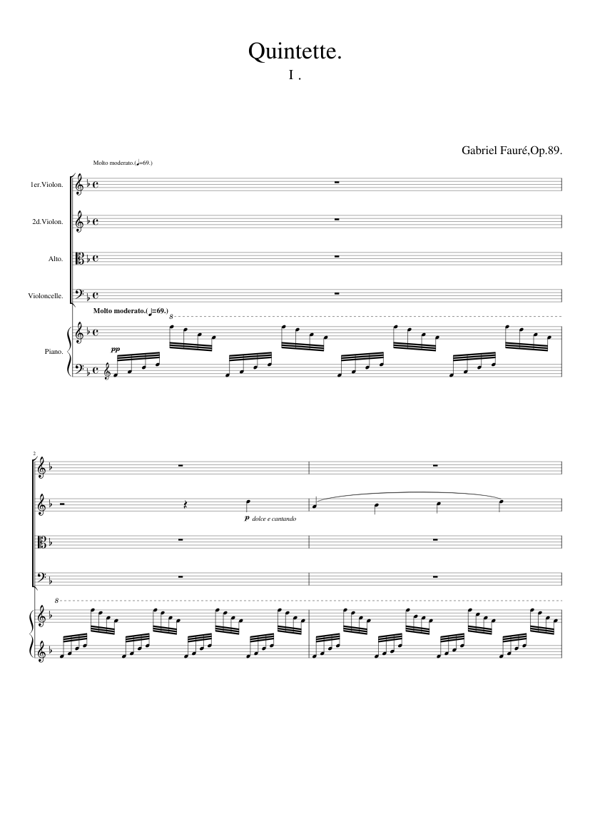 Piano Quintet No.1 Op.89