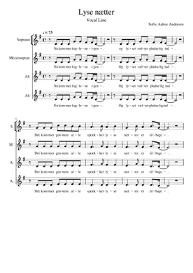 Free Nætter by Alberte sheet music | Download PDF or on Musescore.com