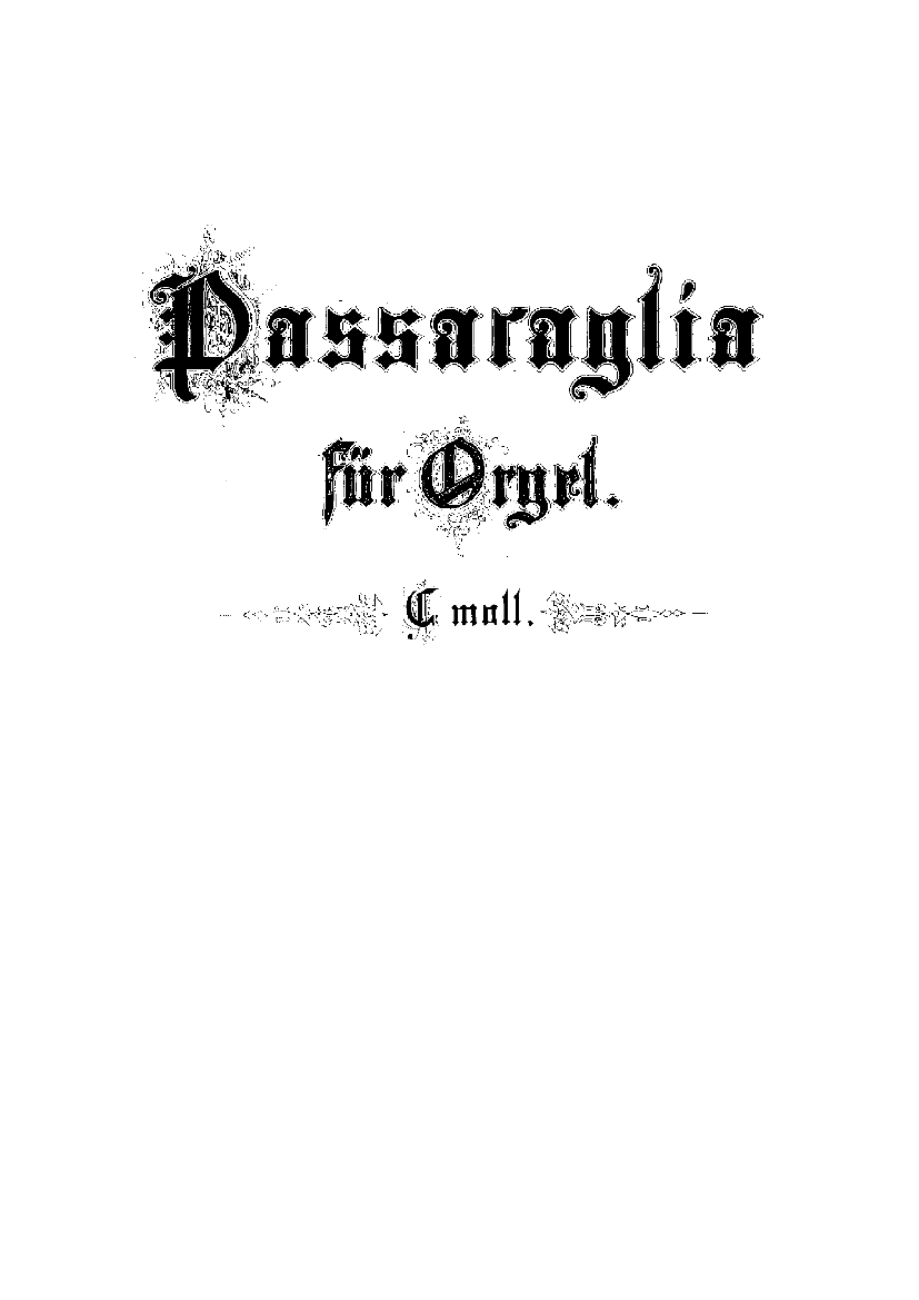Passacaglia in C minor BWV 582