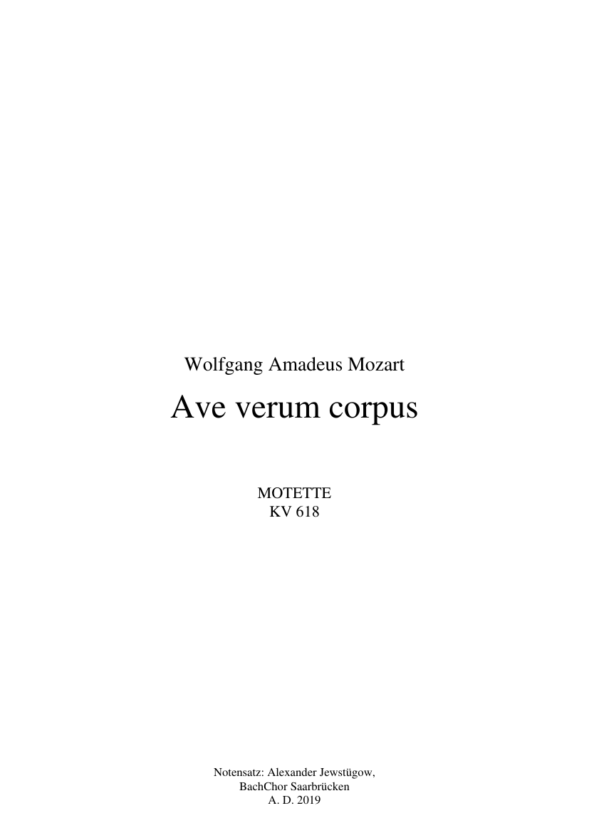 Ave verum corpus K.618