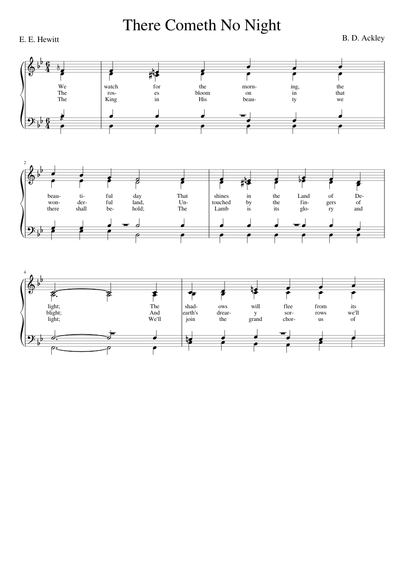 We watch for the morning the beautiful day (Ackley)