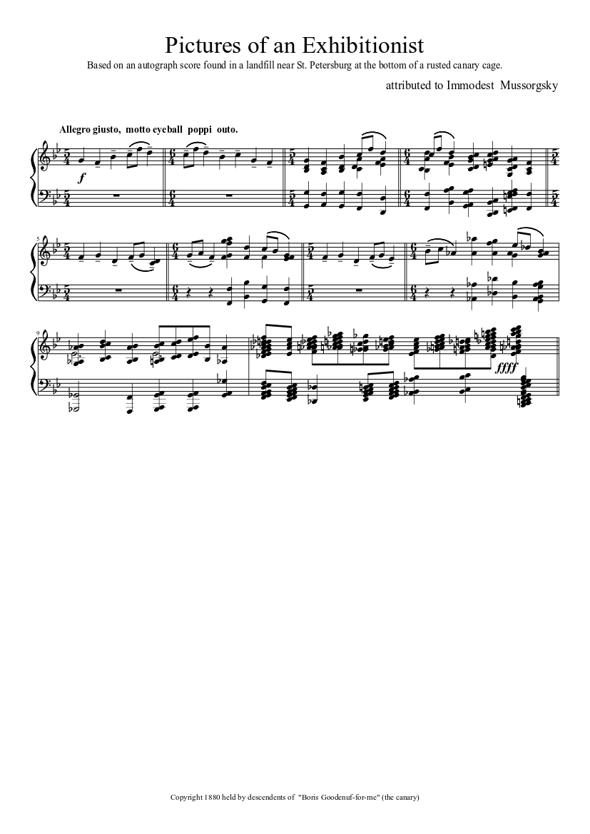 Mussorgsky Urtext Sheet music for Piano (Solo) | Musescore.com