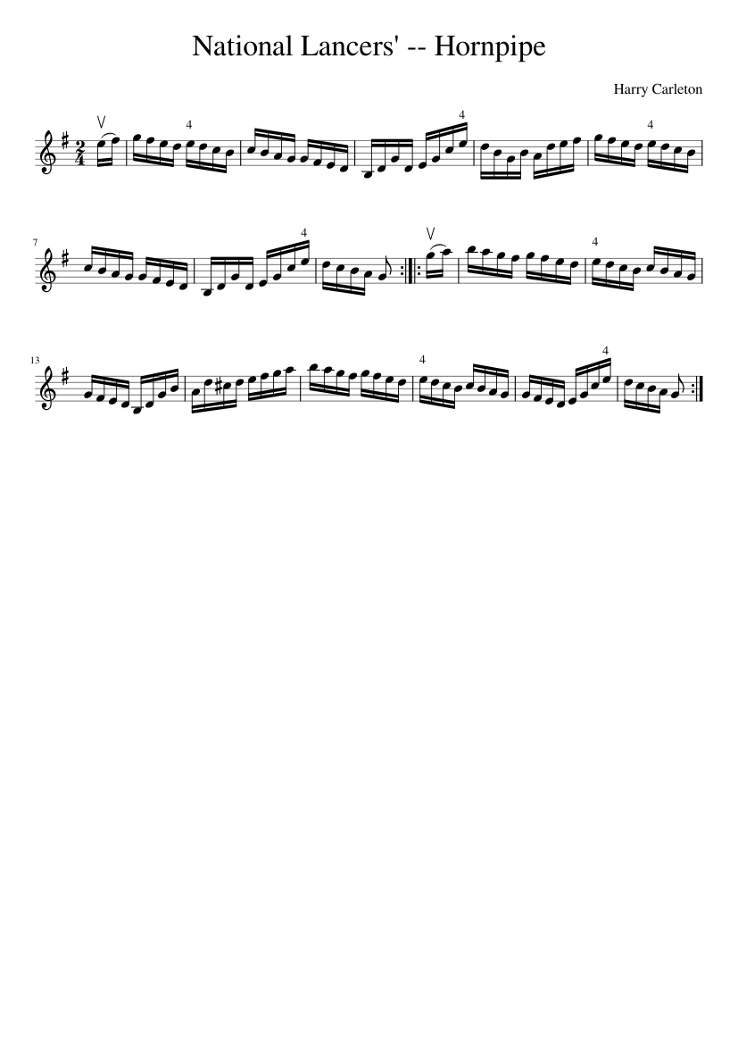 National Lancers' -- Hornpipe