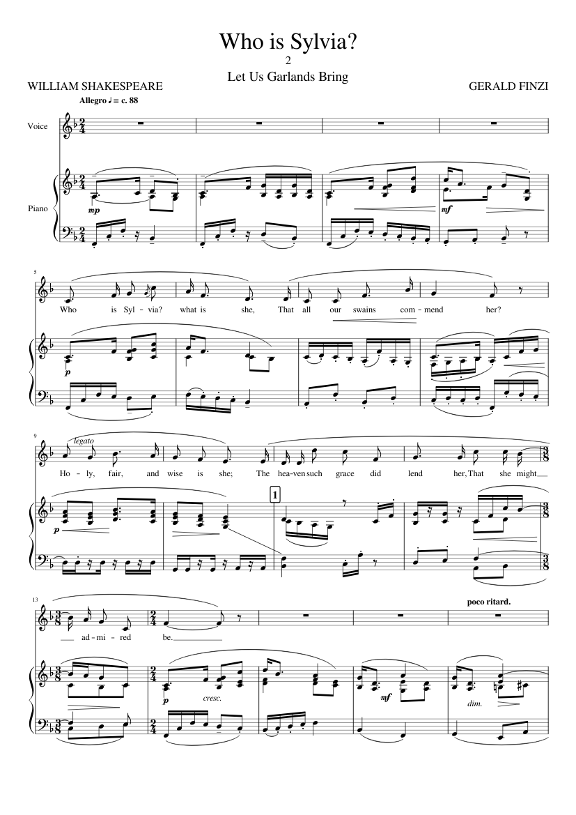 Let Us Garlands Bring Op.18