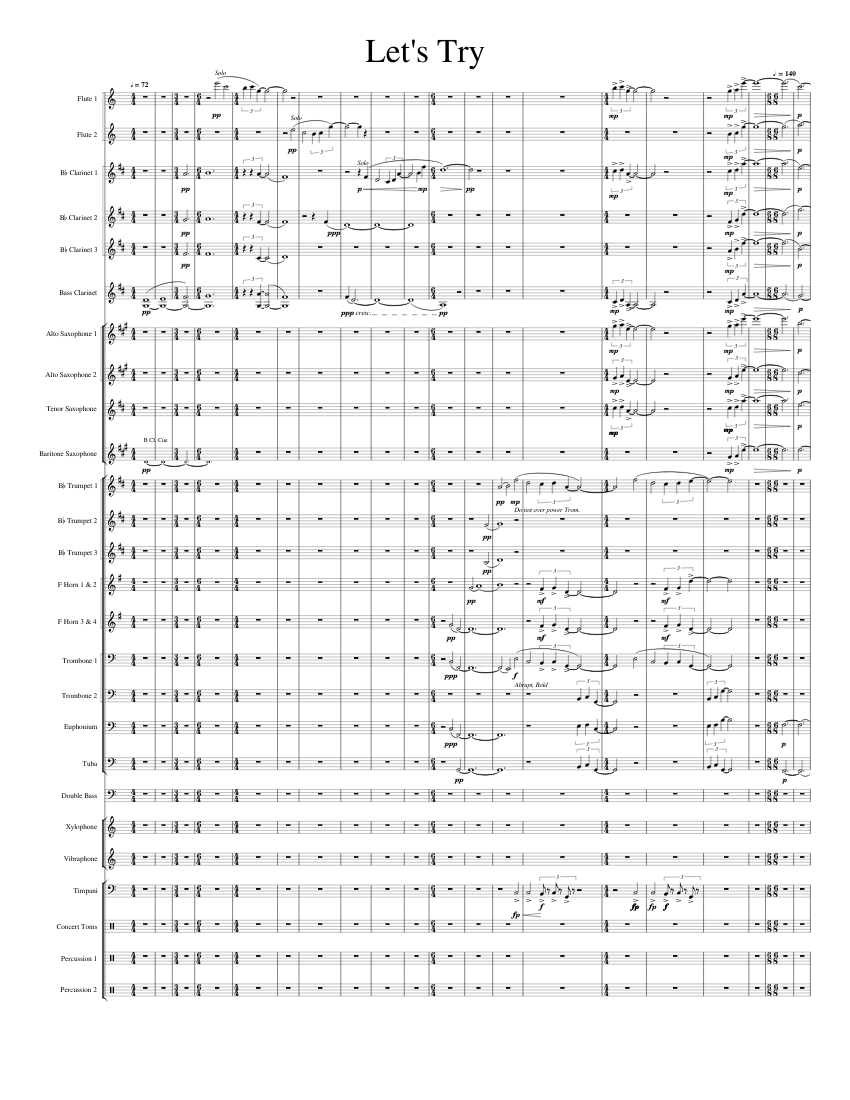 Untitled [Work In Progress] Sheet music for Trombone, Euphonium, Tuba ...