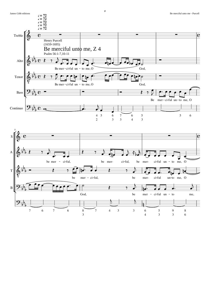 Be merciful unto me Z 4