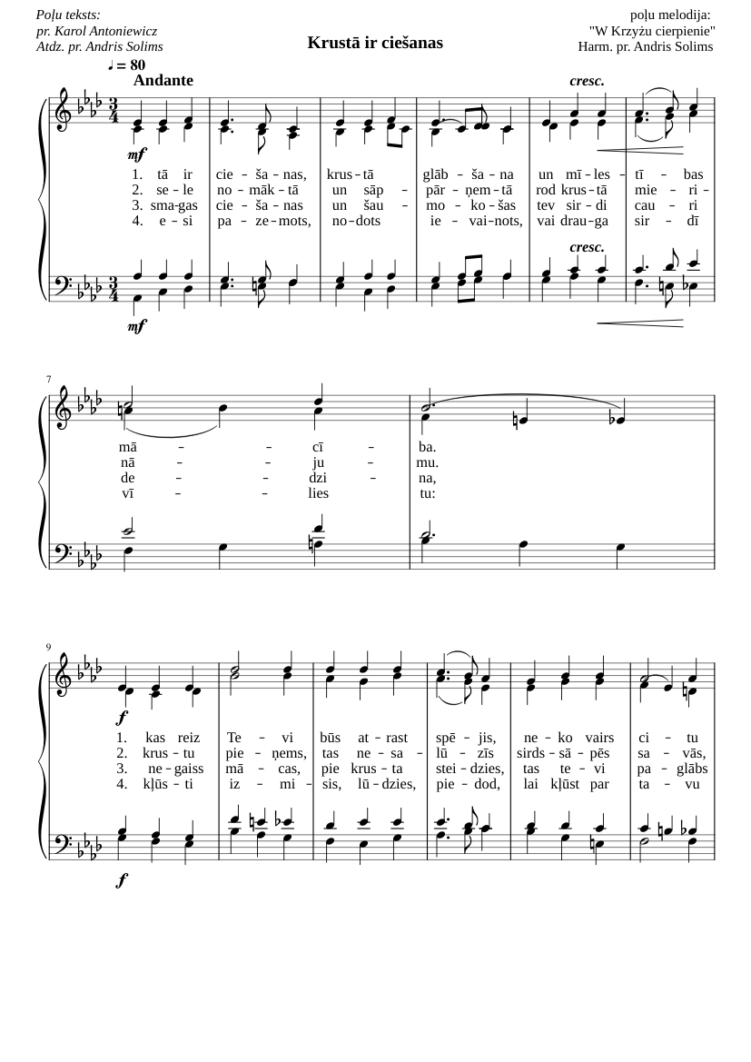 KrustÄ ir ciešanas (W KrzyÅ¼u cierpienie)