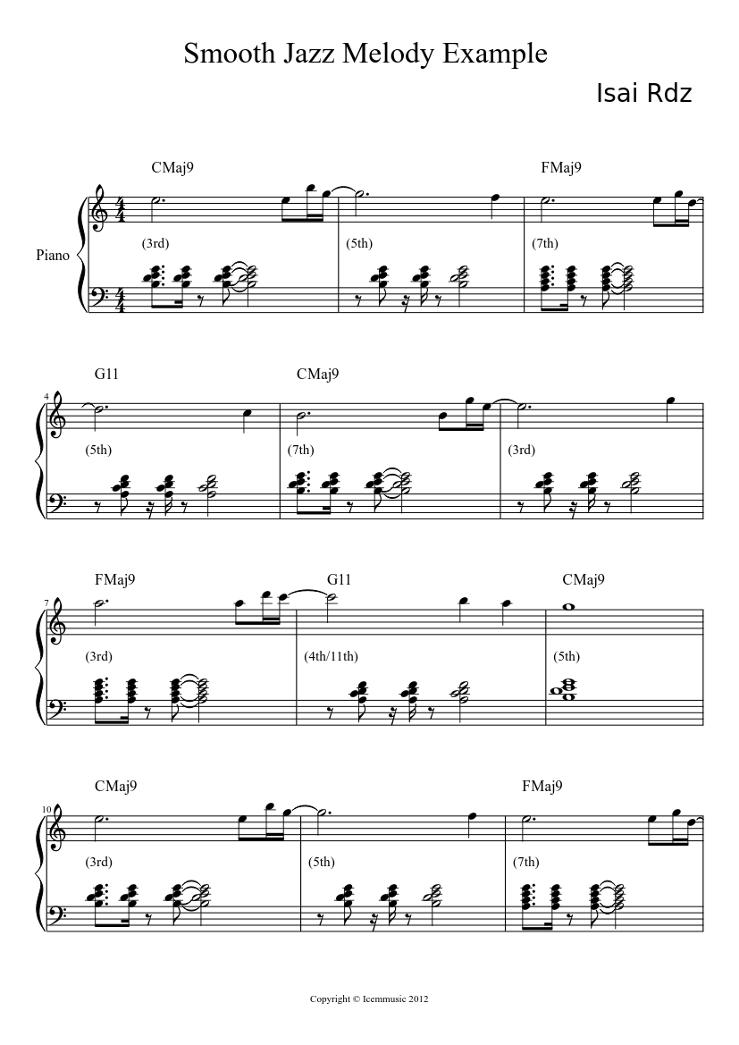 Smooth Jazz Sheet music for Piano (Solo) Easy | Musescore.com