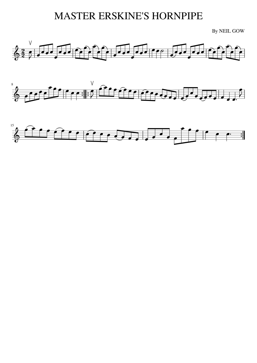 MASTER ERSKINE'S HORNPIPE