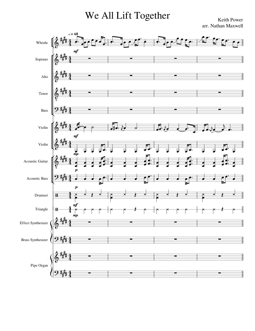 We All Lift Together (Warframe) Sheet music for Soprano, Alto, Tenor, Bass  voice & more instruments (Mixed Ensemble) | Musescore.com