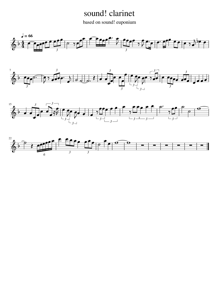 sound! Sheet music for in bflat (Solo)