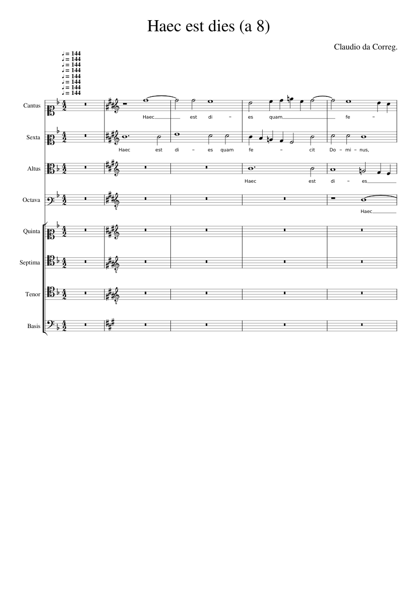 Haec est dies a 8