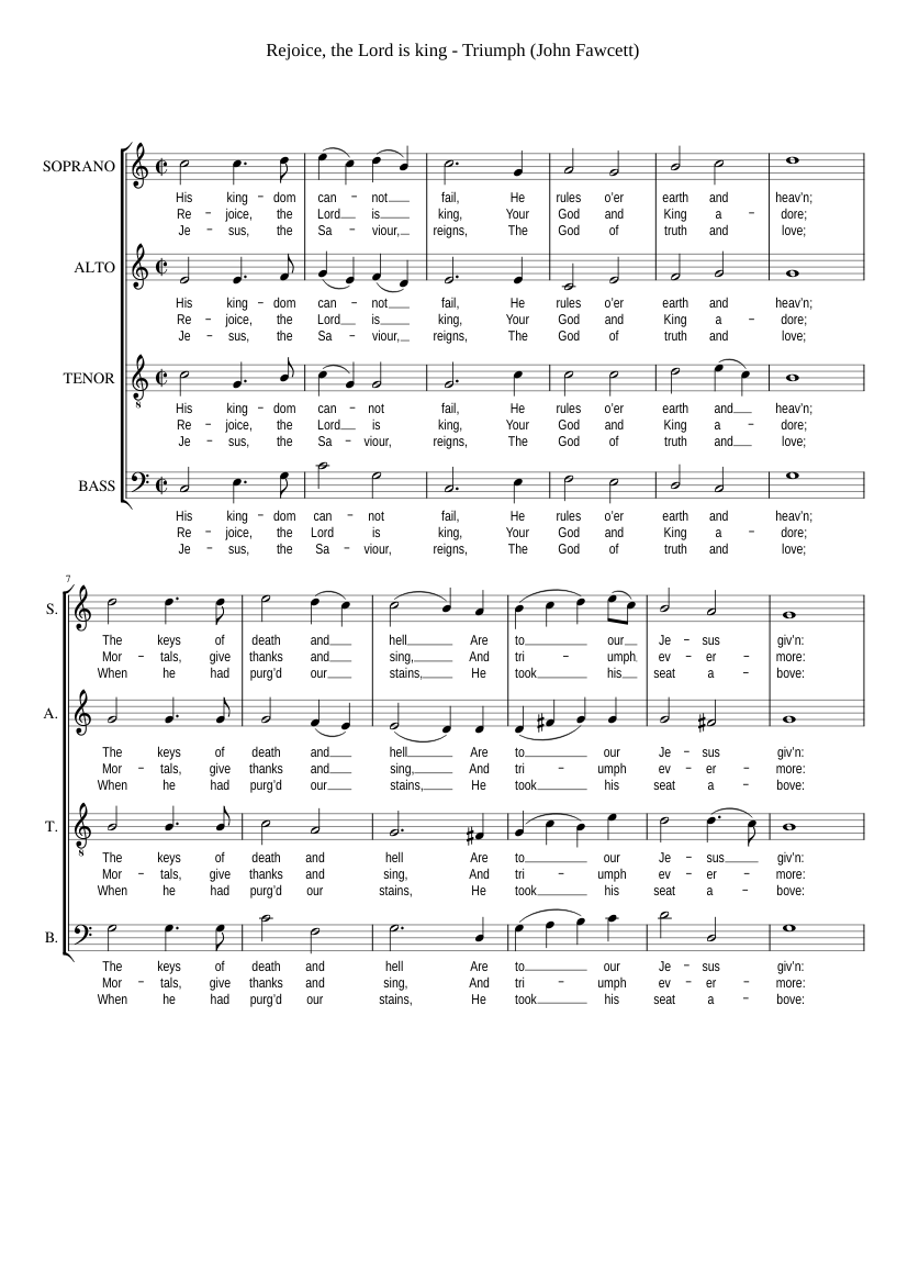 Rejoice the Lord is king